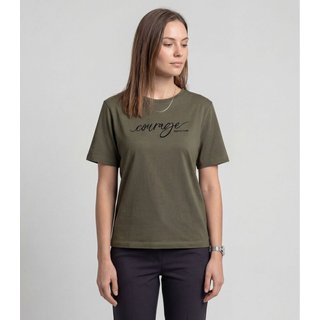 T-Shirt Cropped Feminina Com Estampa Infinita Cor Verde