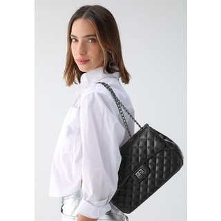 Bolsa Feminina Maria Milão Tiracolo Grande Matelassê Preta