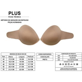 Sutiã Adesivo Plus Size Invision Lov 236