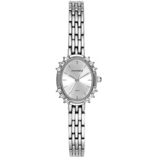 Relógio Feminino Mondaine Oval Prata Madreperola Mondaine