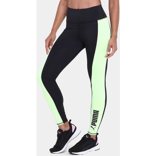 Calça Legging Puma Fit Eversculpt Color Block Feminina Preto e Verde