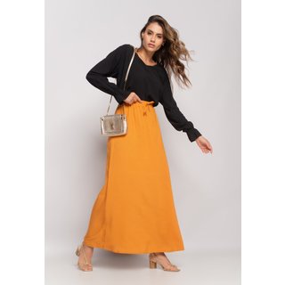 Blusa Gola V Manga Babado Viscolinho Salvatore Preta