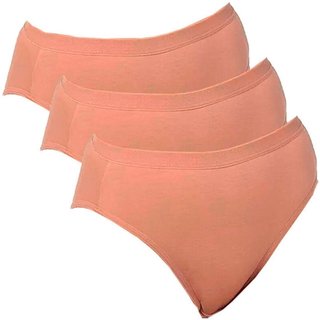Kit com 3 Calcinhas Alta Lithos Demillus 26014/56014 Bege