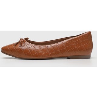 Sapatilha Feminina cê Croco Laço Marrom