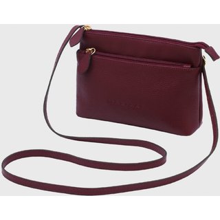 Bolsa Transversal de Couro Mariart Ágata Rubi