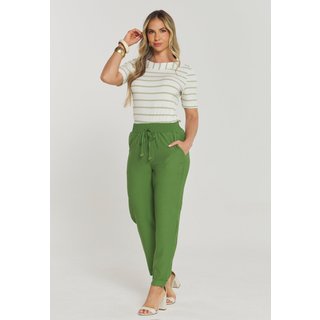 Blusa Rudély Listrada Verde