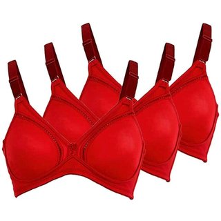 Kit com 3 Sutiãs Sustentação Gallard Control Demillus 78808/78908 Taça B Vermelho