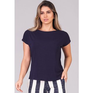 Blusa M/C Soltinha B’Bonnie Arielle Azul Marinho