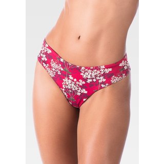 Calcinha Summer Soul Fio Duplo Cintura Baixa Floral Vermelho