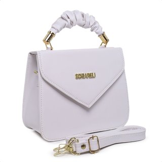 Bolsa Feminina Tira Colo Transversal Com Alça Removível 8140 Branco