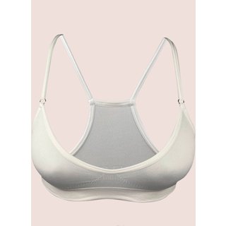 Top Nadador Zee Rucci Sem Costura Microfibra Alça Fina Branco