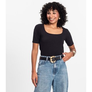 Blusa em Ribana Canelada Rovitex Preto