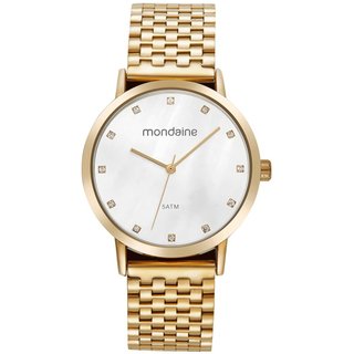 Relógio Feminino Madrepérola Dourado Mondaine