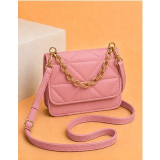 Bolsa Feminina Transversal Luxo Alça De Corrente Bordada