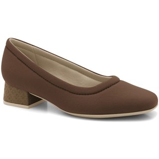 Sapato Social Feminino Calce Fácil Marrom Comfortflex 2495422-1