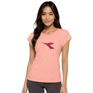 Camiseta Diadora Big Logo Camo Feminina - Rosa - diadora