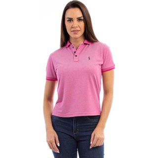 Camisa Polo Feminina Casual Poa Conforto Gola Dia a Dia Leve