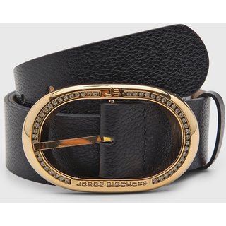 Cinto Jorge Bischoff Fivela Com Logo Preto