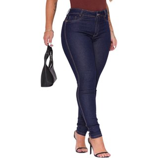Calça Feminina Skinny Azul Escuro Jeans Azulão Alleppo jeans
