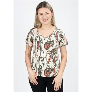 Blusa Pau a Pique Estampada Verde VERDE - GG Pau a Pique