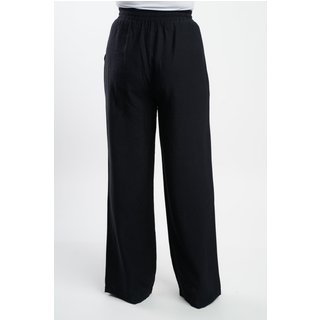 Calça Feminina Viscose Sh Fashion Pantalona Cintura Alta Cor Preta