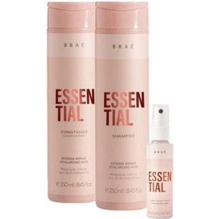 Kit Braé Essential Shampoo Condicionador e Leave-in (3 produtos)