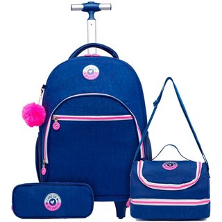 Infantil - Kit Mochila Lancheira Estojo Feminina Spector Escolar Juvenil