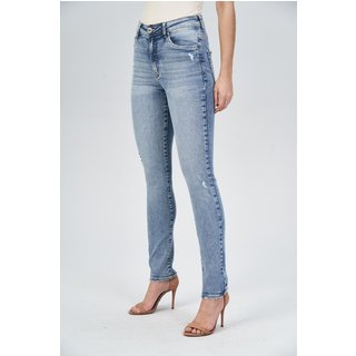 Calça Jeans Skinny Leve Puído Feminina Acostamento