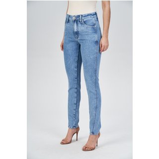Calça Jeans Skinny Costura Aparente Feminina Acostamento