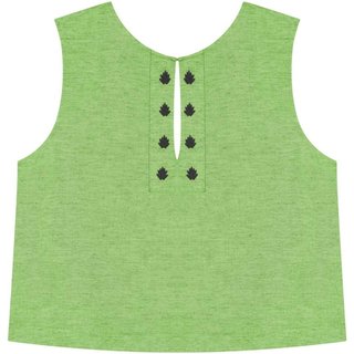 Blusa Curta Com Recorte E Gola Redonda Em Viscolinho