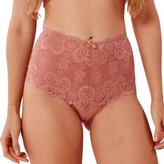 Calcinha Feminina Cintura Alta Rendada Em Cotton Pretty Paty