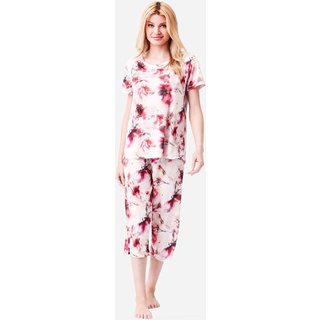 Pijama Capri Manga Curta Jersey Mirabelle JOGE Capri Rosa