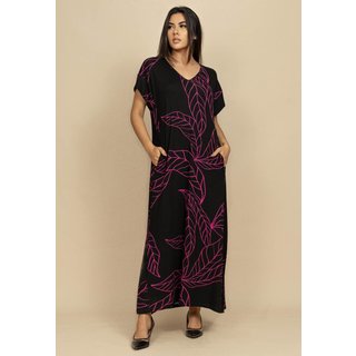 Vestido Nheengatu Malha Estampa Antúrios Lilás