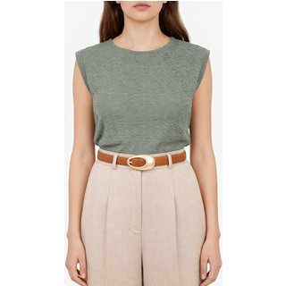 Cinto Fivela Orgânica D Bell Outelet Fashion Caramelo