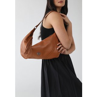Bolsa Feminina Colcci Grande Detalhe em Franja Caramelo