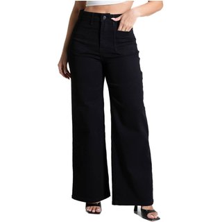 Calça Sarja Sawary Wide Leg - 281878 - Preto - Sawary