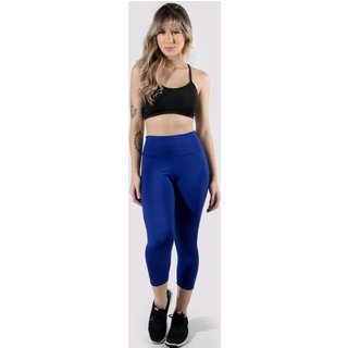 Calça 4 Estações Legging Corsário Midi Curta Cintura Alta Feminino Azul Royal