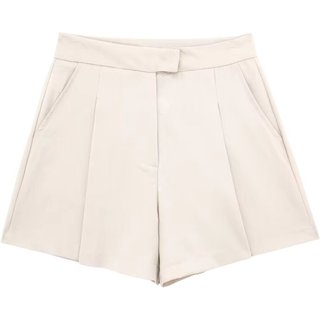 Short De Alfaiataria Levosch Cintura Alta Nude