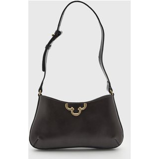 Bolsa Feminina Capodarte Média Logo Metalizado Marrom