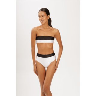 Calcinha At Night By Leticia Bufoni Hot Pants Canelado Preto e Branco