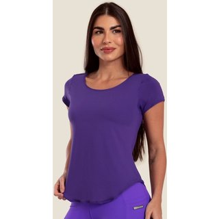 Camiseta Básica Roxo Violet Microfibra Donna Carioca