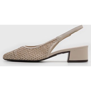 Scarpin Feminino Anacapri Texturizado Bege