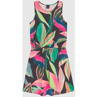 Vestido Feminino Estampado Cintura Com Elástico Em Viscose Stretch
