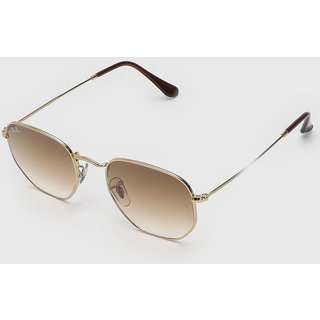 Óculos de Sol Ray-Ban Hexagonal Dourado