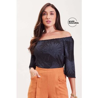 Blusa Feminina Ciganinha Marialícia Preto