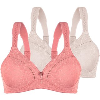 Kit com 2 Sutiãs sem Aro e sem Bojo Duloren 111248 Taça B Rosa