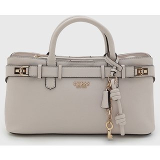 Bolsa Grande Feminina Guess Chaveiro Logo Bege