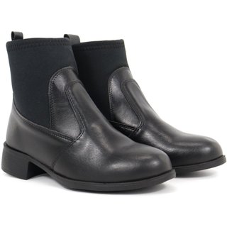 Bota Feminina Cano Curto Salto Baixo 4001 Preto