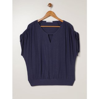 Blusa Fio Brilhoso Autentique Plus Size Feminina AZUL