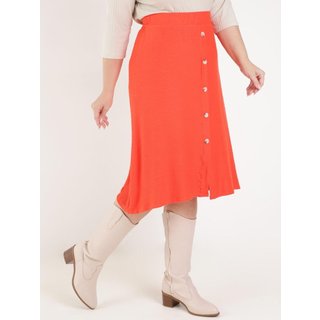 Saia Média Autentique Plus Size Feminina Laranja